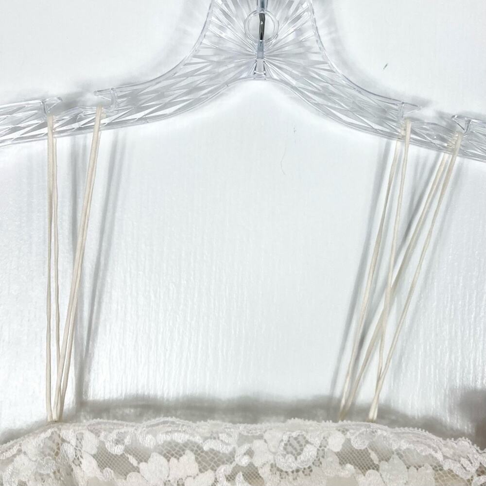 nwot Vintage LA PERLA Slip Dress 2 Silk-Crepe Cream Lace-Trim Adjust-Straps Maxi - Picture 5 of 13